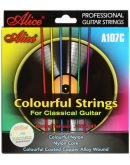 Jogo Cordas Guitarra Clássica Multicoloridas Alice A107C