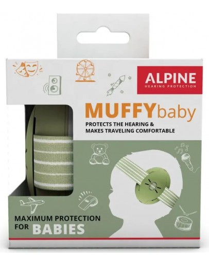 Proteção Auditiva Bebé Alpine Muffy Baby Verde