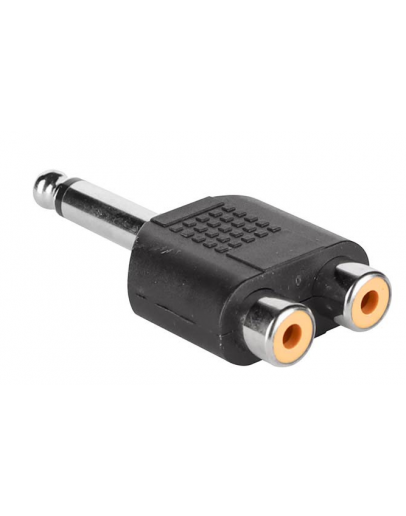 Adaptador Jack M 6.35mm Mono » 2x RCA F Boston AT-240