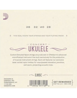 Jogo Cordas Ukulele Concerto EJ65C DAddario