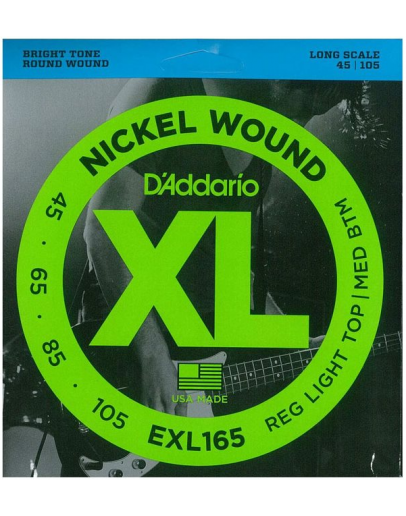 Jogo 4 Cordas Baixo Elétrico DAddario EXL165