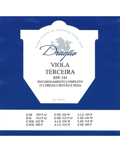 Jogo Cordas Viola da Terceira Dragão Ref.144