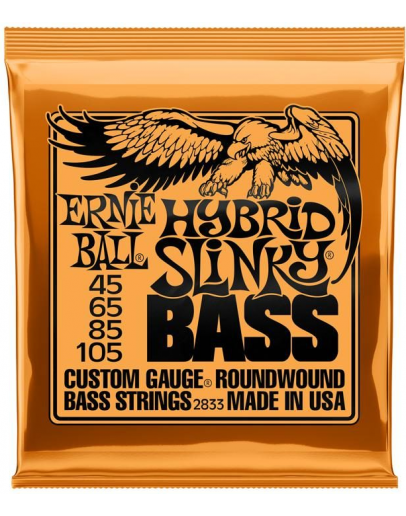 Jogo 4 Cordas Baixo Elétrico Ernie Ball 2833 Hybrid Slinky