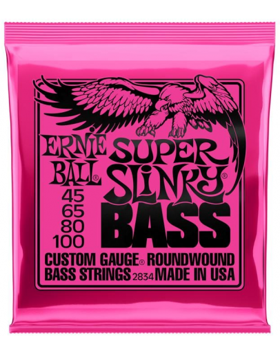 Jogo 4 Cordas Baixo Elétrico Ernie Ball 2834 Super Slinky