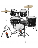 Bateria Acústica Preta Hayman HM-100-BK