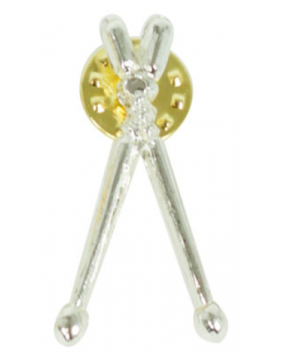 Pin Baquetas Prateado 3.5cm