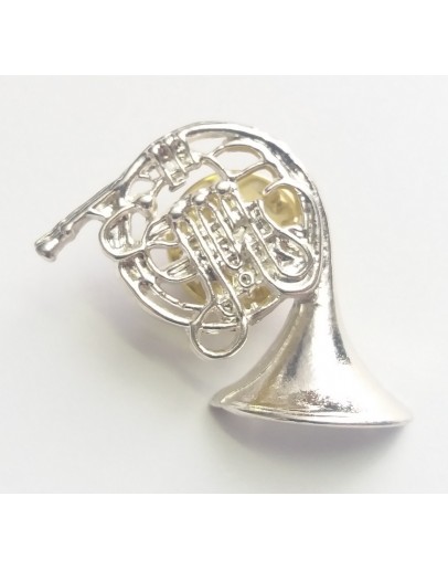 Pin Trompa Prateado 2.5cm