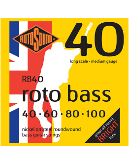 Jogo 4 Cordas Baixo Elétrico Rotosound RB40 40-100