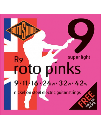 Jogo Cordas Guitarra Eletrica 9|42 Rotosound R9