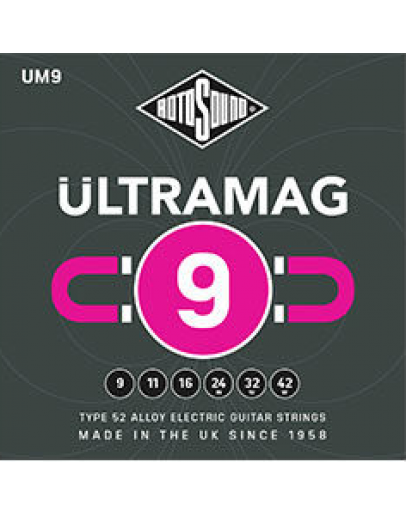 Jogo Cordas Guitarra Elétrica 09|42 Rotosound Ultramag UM9