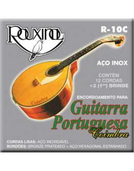 Jogo Cordas Guitarra Portuguesa Rouxinol R-10C (Coimbra)