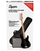 Pack Baixo Elétrico Squier PJ BASS MN BLK R15