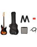 Pack Baixo Elétrico Squier PJ BASS LRL 3TS R15