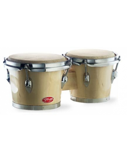 Bongós Madeira 6.5" x 7.5" Stagg BW-100-N