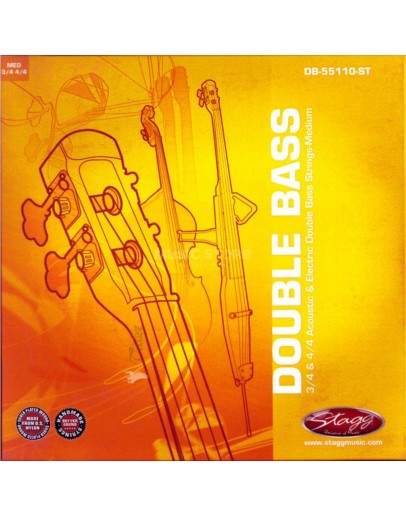 Jogo Cordas Contrabaixo 3/4 e 4/4 Stagg DB-55110-ST
