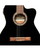 Guitarra Clássica Eletrificada Stagg SCL60 TCE-BLK (Slim Body)