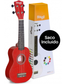 Ukulele Soprano Stagg US-RED