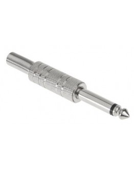 Ficha Jack 6.35mm Mono Metálica