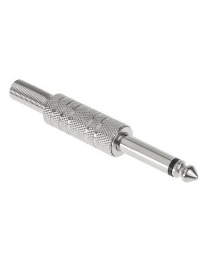 Ficha Jack 6.35mm Mono Metálica