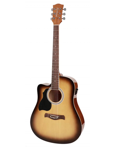 Guitarra Acústica Eletrificada Esquerdino Richwood RD-12LCESB