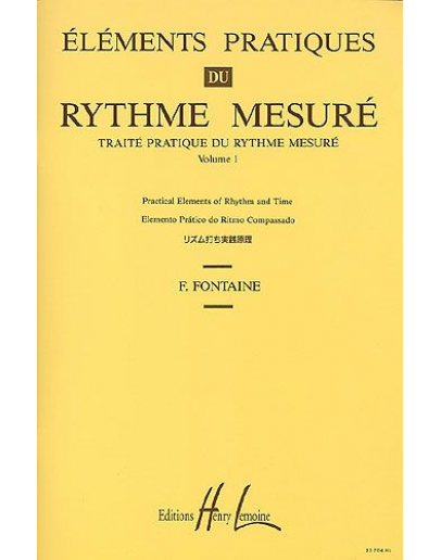 Livro Fontaine - Elements Pratiques Du Rythme Mesuré Vol.1