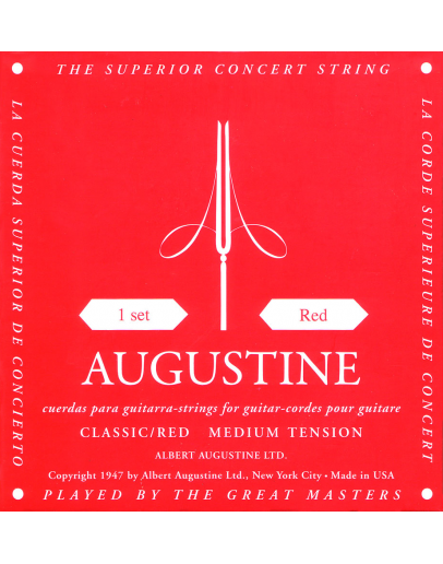 Jogo Cordas Guitarra Clássica Augustine Classic Red